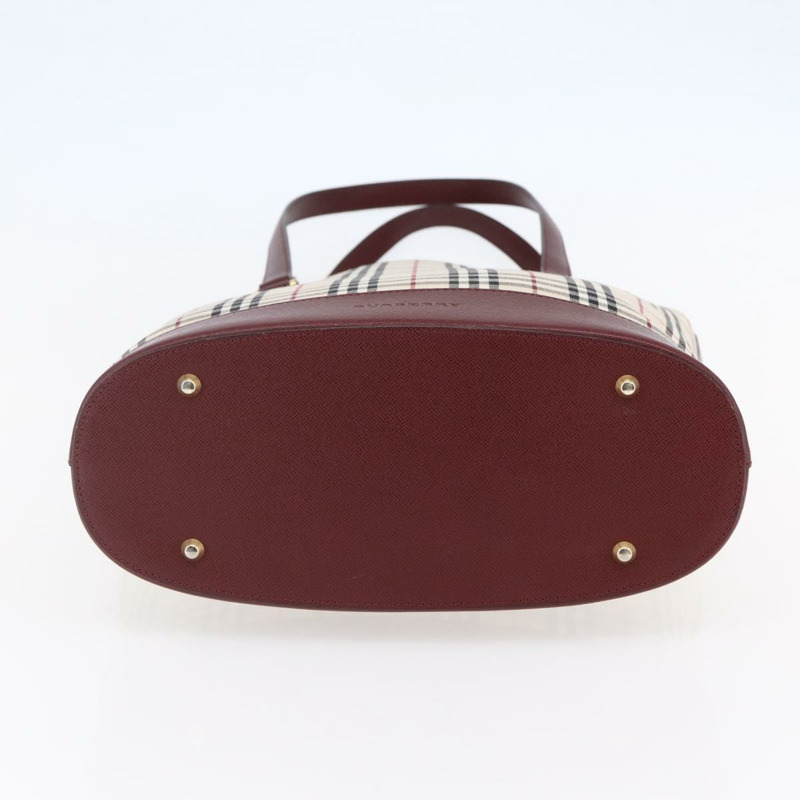 【日本直送】BURBERRY Nova 格紋帆布手提包 米色 金色 正品 ep11287-4