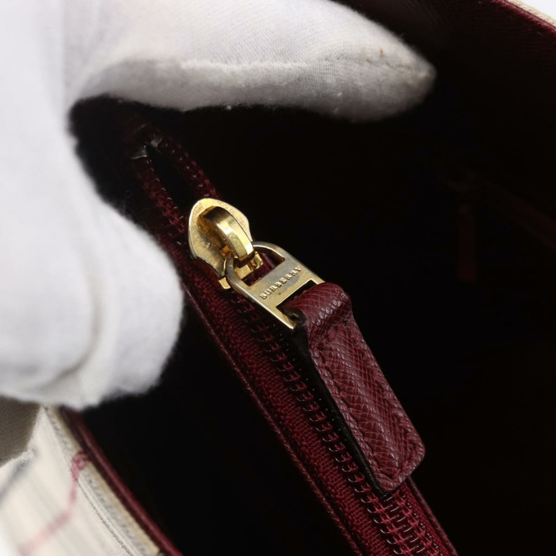 【日本直送】BURBERRY Nova 格紋帆布手提包 米色 金色 正品 ep11287-9