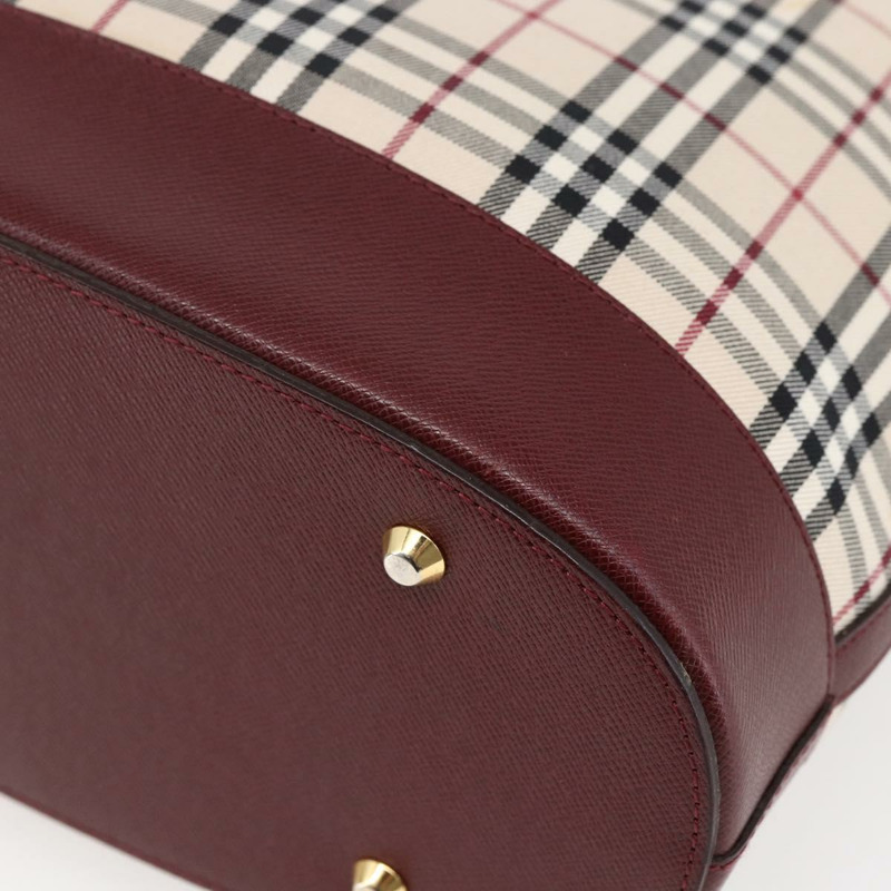 【日本直送】BURBERRY Nova 格紋帆布手提包 米色 金色 正品 ep11287-14