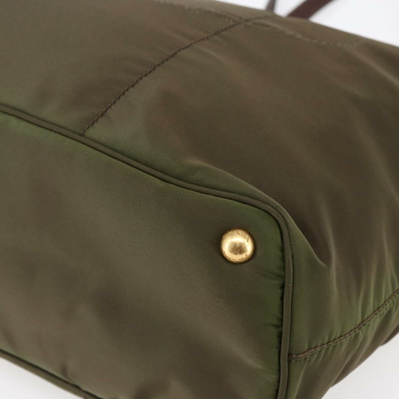 【日本直送】PRADA 尼龍卡其色金色托特包 正品 ep11268-8