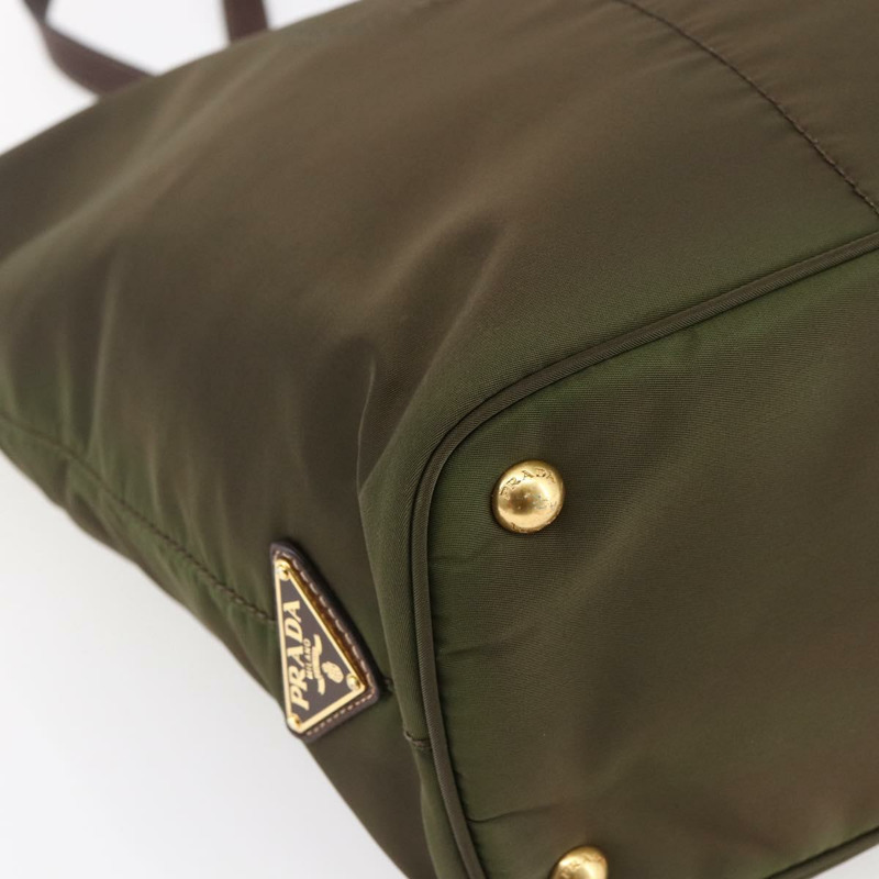 【日本直送】PRADA 尼龍卡其色金色托特包 正品 ep11268-13