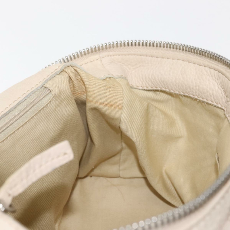 【日本直送】Chloe Paddington 手提包 皮革 白色 金 銀色 正品 BA7074-20