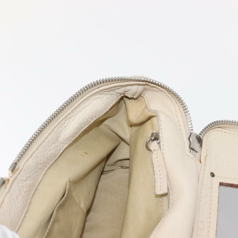 【日本直送】Chloe Paddington 手提包 皮革 白色 金 銀色 正品 BA7074-21