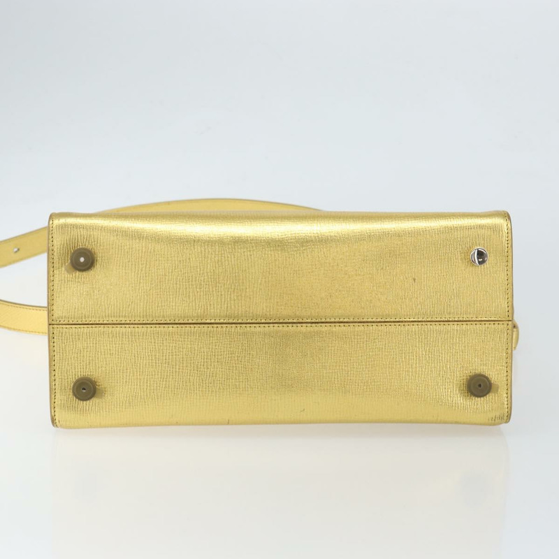 【日本直送】Christian Dior 手提包 皮革 兩用 金銀 正品 BA7088-4