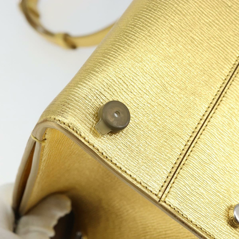 【日本直送】Christian Dior 手提包 皮革 兩用 金銀 正品 BA7088-9