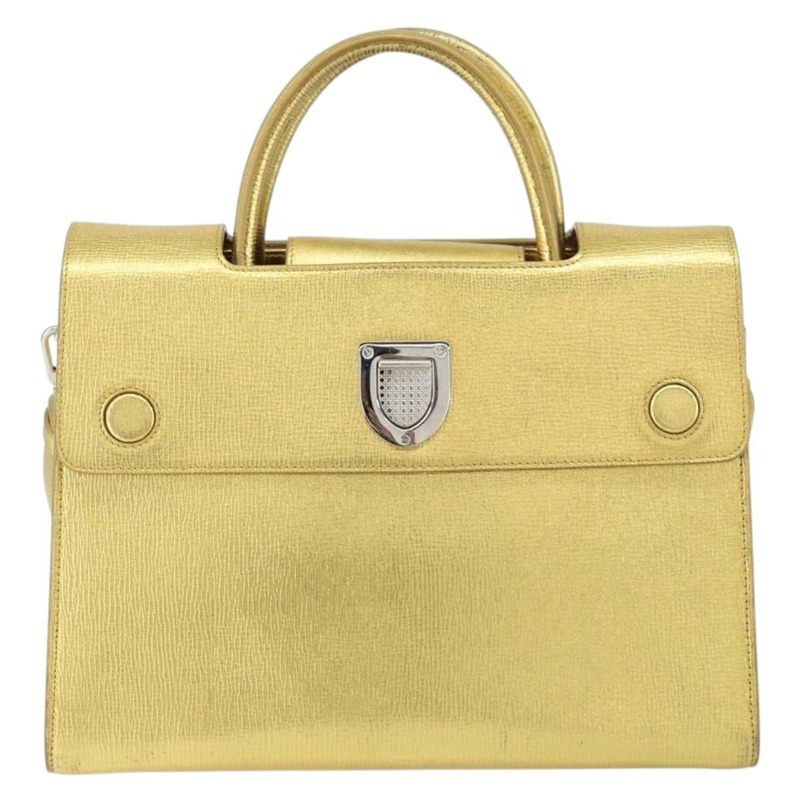 【日本直送】Christian Dior 手提包 皮革 兩用 金銀 正品 BA7088-12