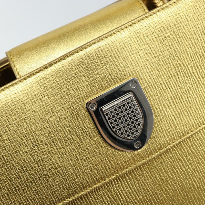 【日本直送】Christian Dior 手提包 皮革 兩用 金銀 正品 BA7088-18