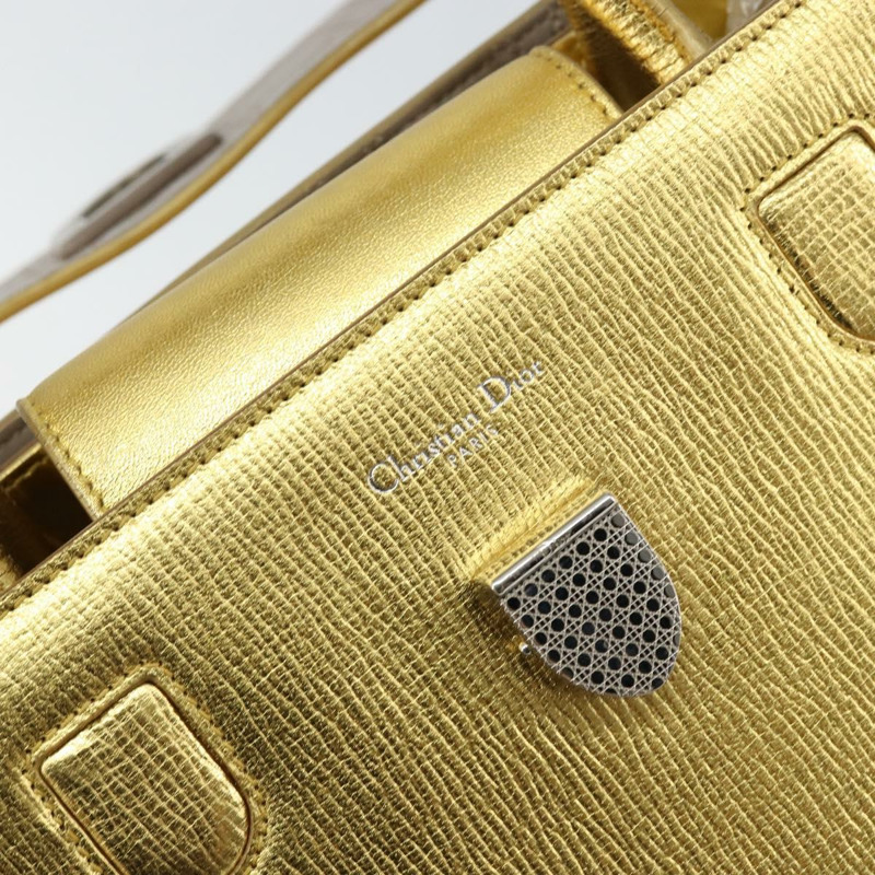 【日本直送】Christian Dior 手提包 皮革 兩用 金銀 正品 BA7088-19