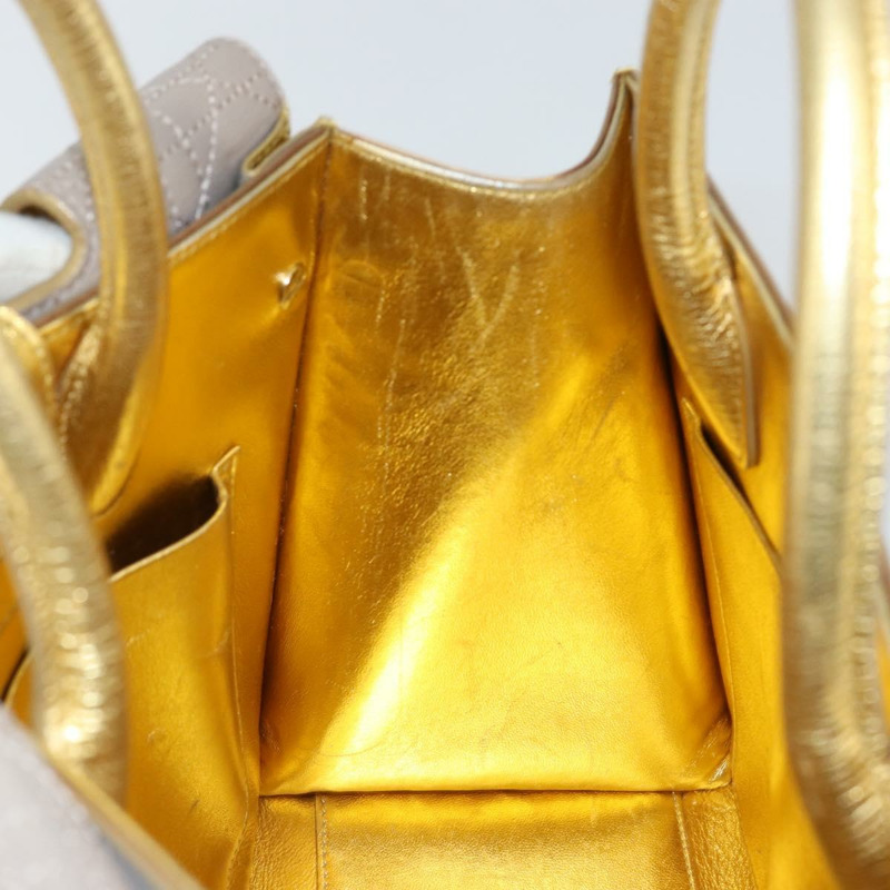 【日本直送】Christian Dior 手提包 皮革 兩用 金銀 正品 BA7088-21