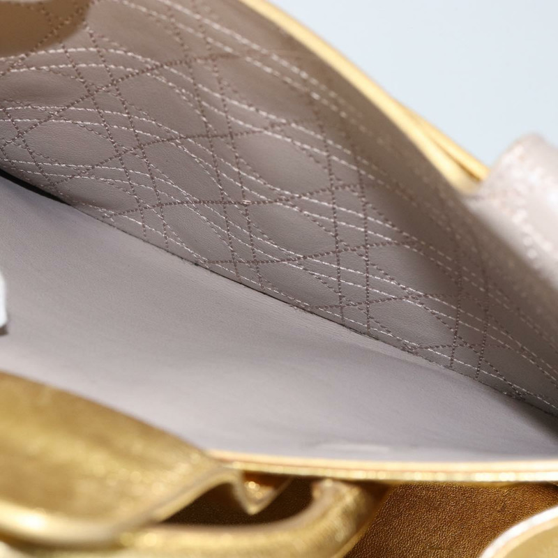 【日本直送】Christian Dior 手提包 皮革 兩用 金銀 正品 BA7088-25