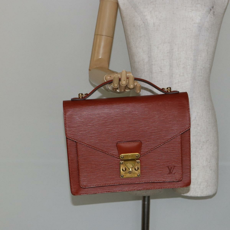 【日本直送】路易威登 Epi Monceau 28 手提包 棕色 M52123 LV 正品 ep11246-23