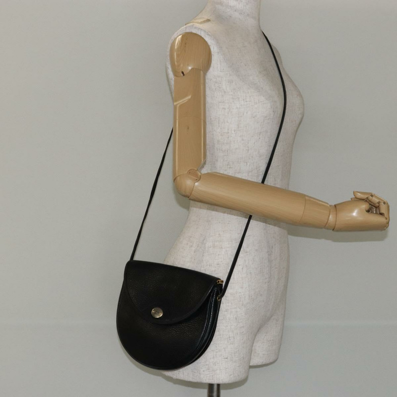 【日本直送】Christian Dior 黑色金色皮革肩背包 正品 BA7081-19