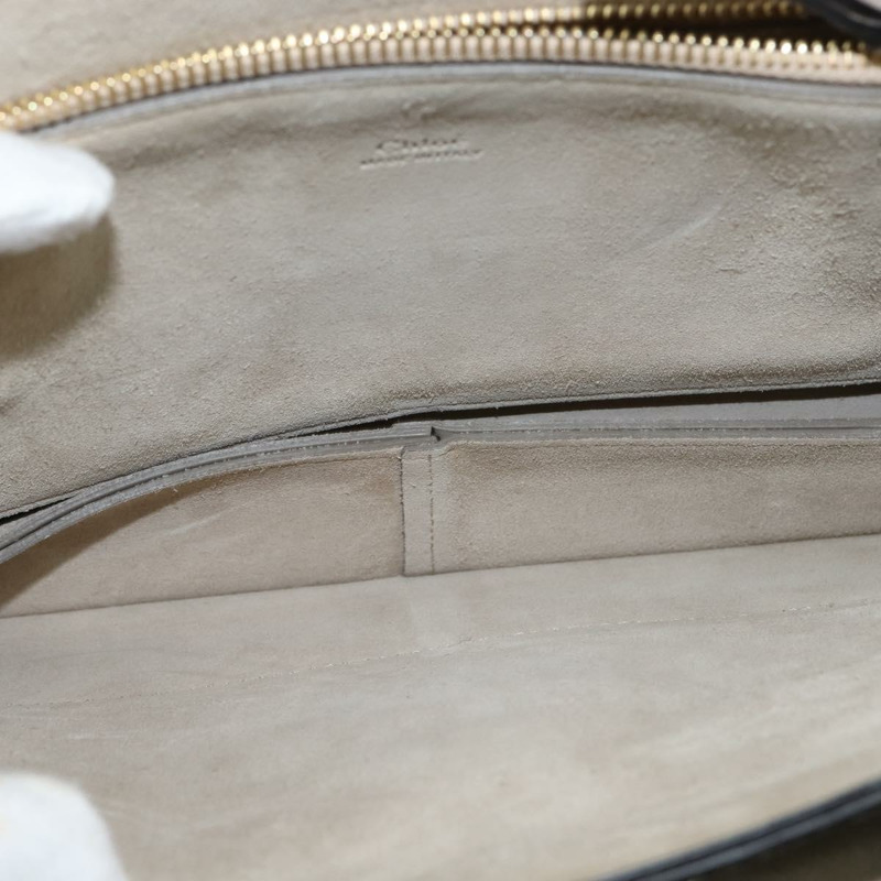 【日本直送】Chloe Fay 肩背包 麂皮 皮革 灰色 金色 正品 BA7076-10