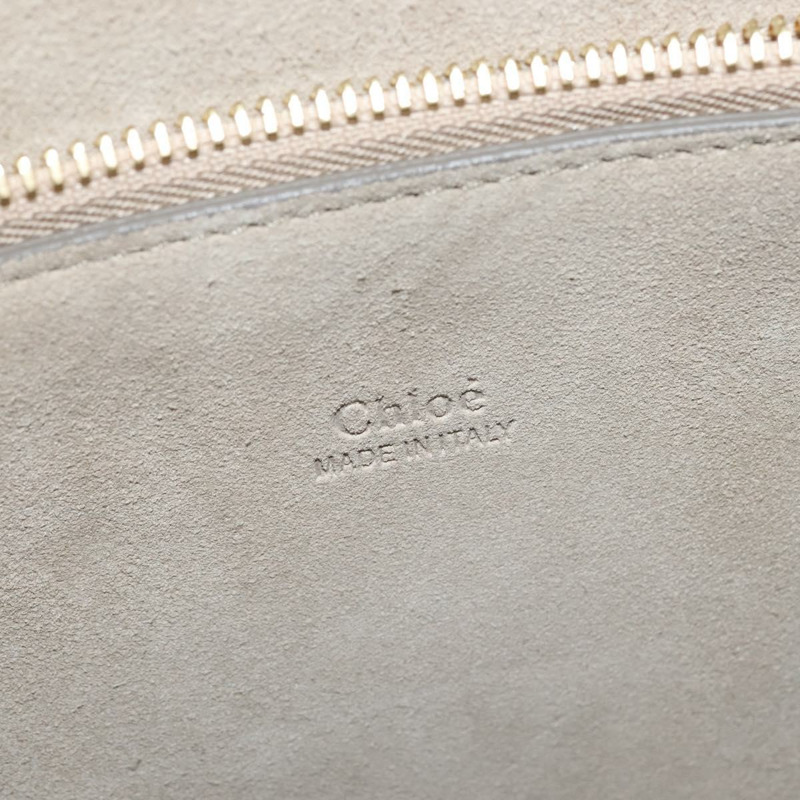 【日本直送】Chloe Fay 肩背包 麂皮 皮革 灰色 金色 正品 BA7076-17