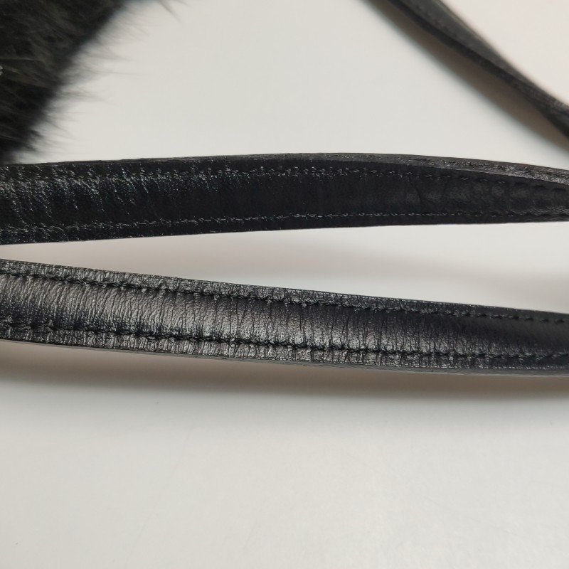 Burberry 牛皮純色毛絨手提包-12