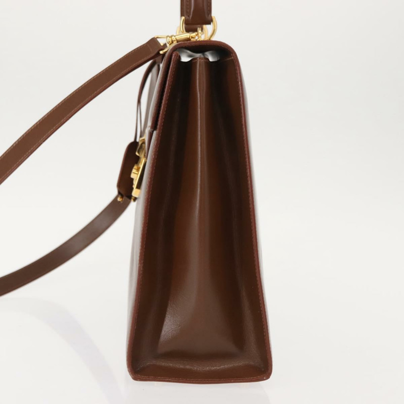 【日本直送】GUCCI Ready lock 手提包 皮革 2way 棕色金色 000 2110 0192 Auth ep11362-2