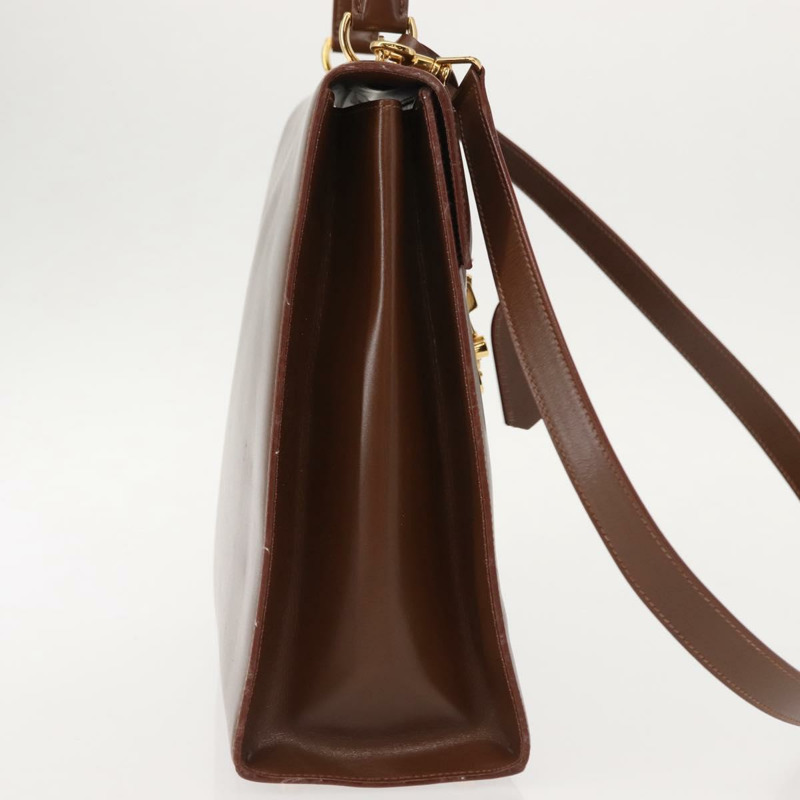 【日本直送】GUCCI Ready lock 手提包 皮革 2way 棕色金色 000 2110 0192 Auth ep11362-3