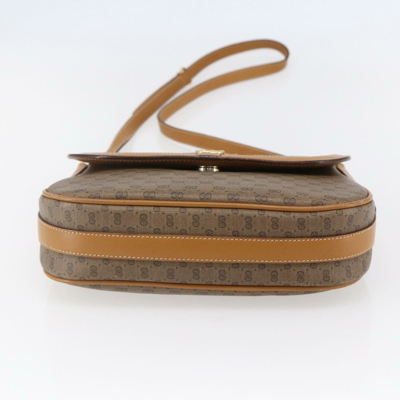 【日本直送】GUCCI Micro GG Supreme Web Sherry Line Bag PVC Beige 001 115 0914 Auth BA7111-4