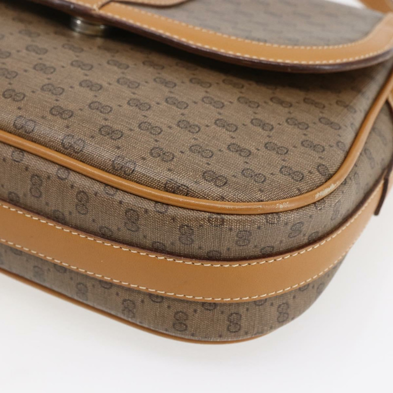 【日本直送】GUCCI Micro GG Supreme Web Sherry Line Bag PVC Beige 001 115 0914 Auth BA7111-8