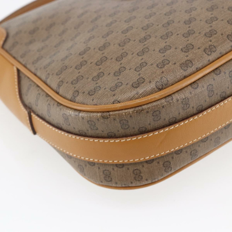 【日本直送】GUCCI Micro GG Supreme Web Sherry Line Bag PVC Beige 001 115 0914 Auth BA7111-15