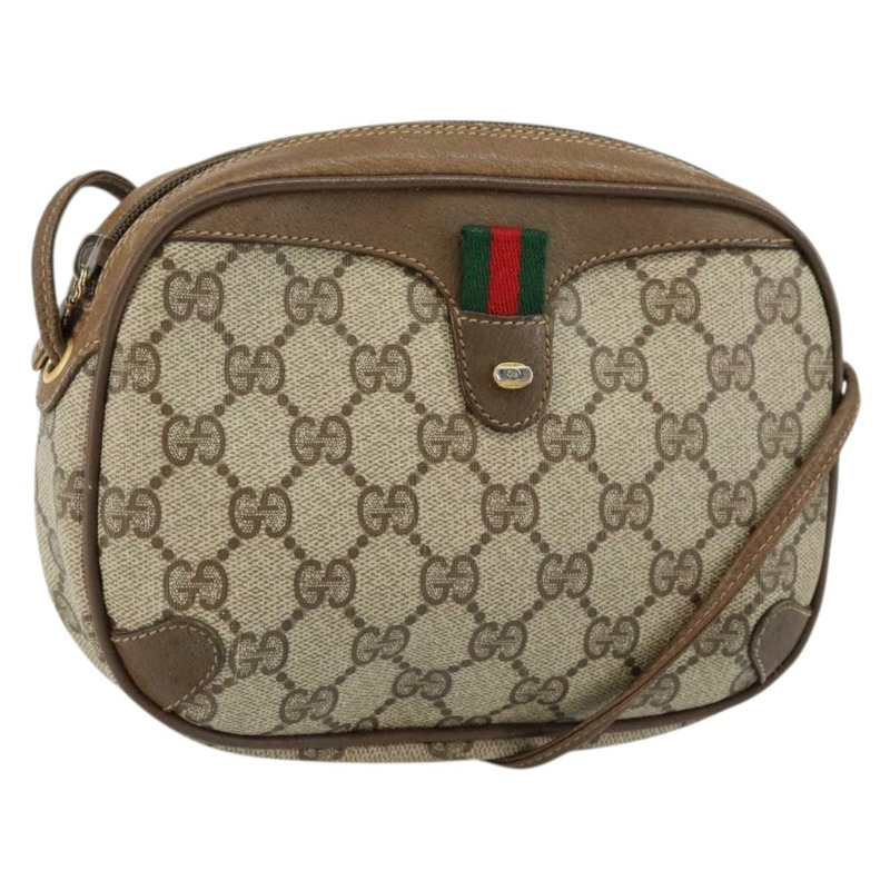 【日本直送】GUCCI GG Supreme Web Sherry Line 手提包 PVC 米色 金色 89 02 066 正品 BA7117-0