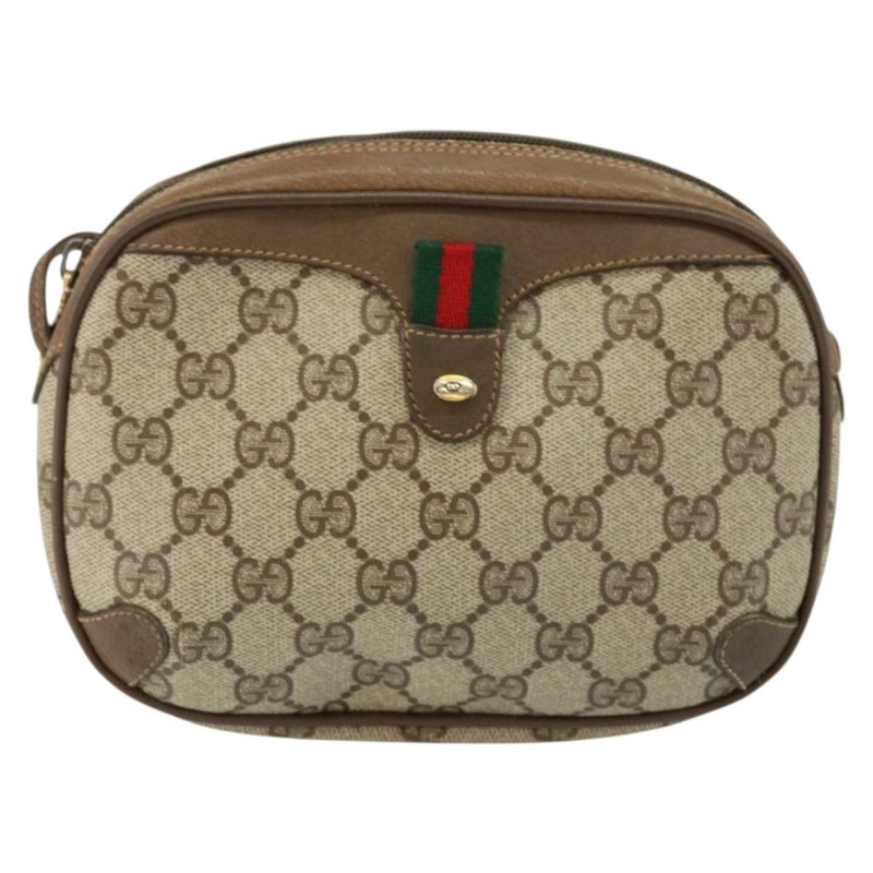 【日本直送】GUCCI GG Supreme Web Sherry Line 手提包 PVC 米色 金色 89 02 066 正品 BA7117-12