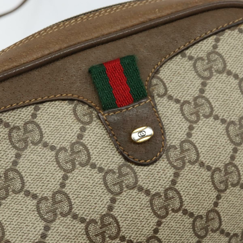 【日本直送】GUCCI GG Supreme Web Sherry Line 手提包 PVC 米色 金色 89 02 066 正品 BA7117-16