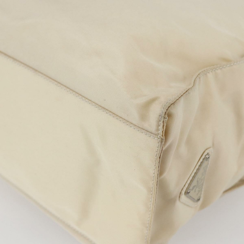 【日本直送】PRADA 尼龍托特包 象牙色 銀色 正品 147950-14