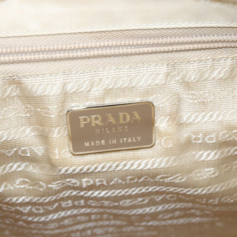 【日本直送】PRADA 尼龍托特包 象牙色 銀色 正品 147950-17