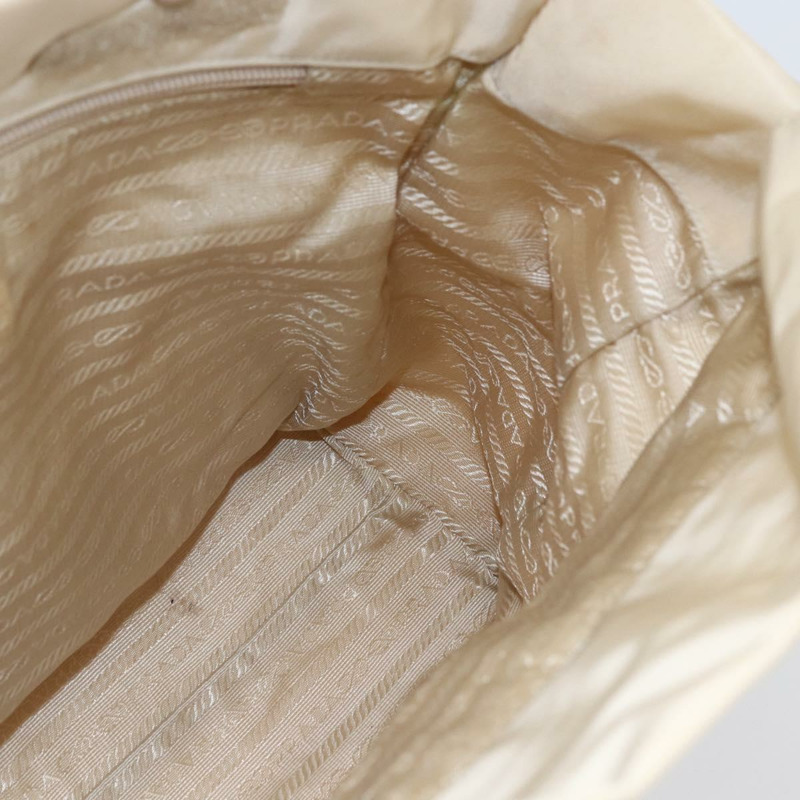 【日本直送】PRADA 尼龍托特包 象牙色 銀色 正品 147950-19