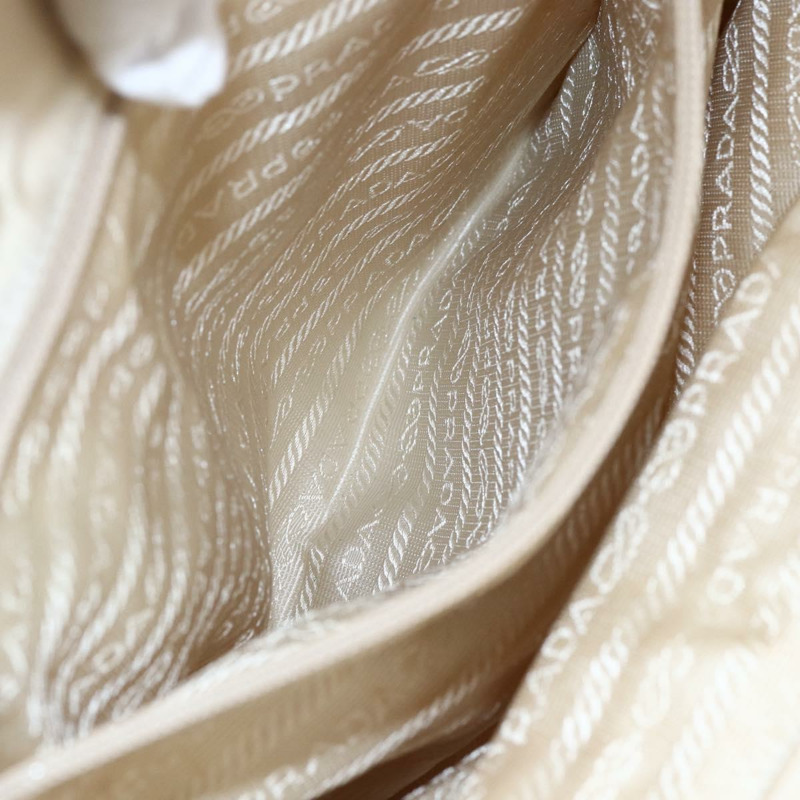 【日本直送】PRADA 尼龍托特包 象牙色 銀色 正品 147950-21