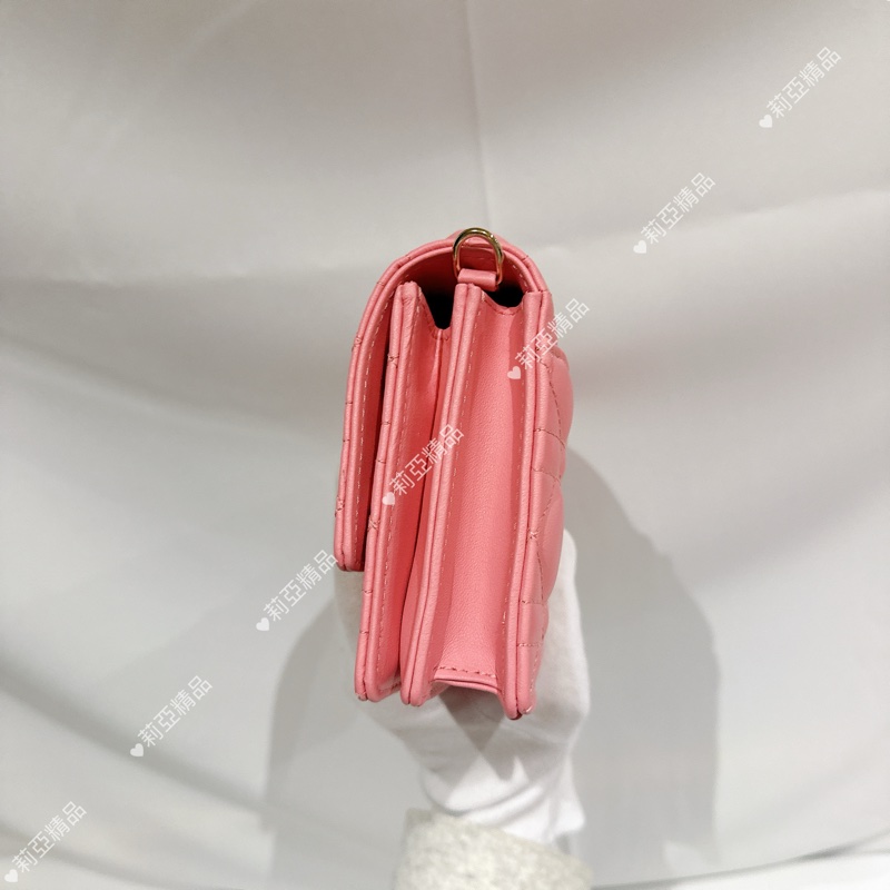 莉亞精品♡ miss dior手提鏈條包 粉 全新閒置-4