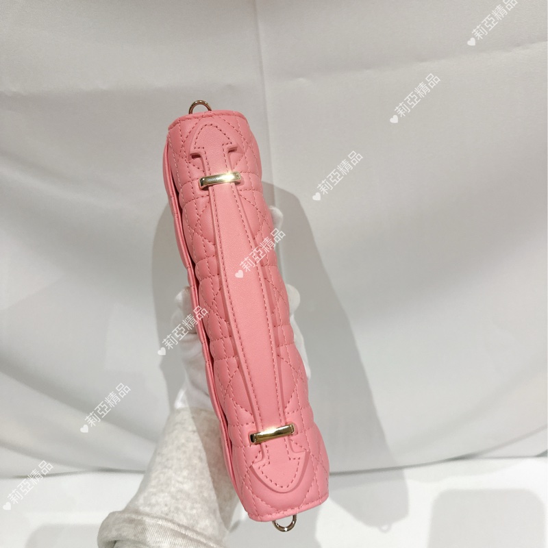 莉亞精品♡ miss dior手提鏈條包 粉 全新閒置-6