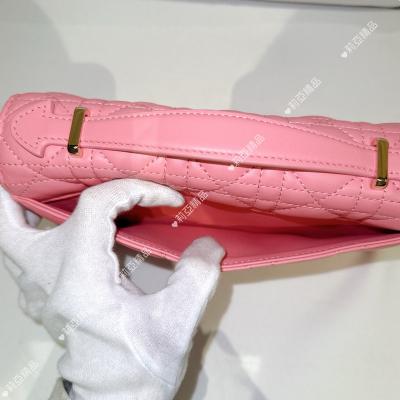 莉亞精品♡ miss dior手提鏈條包 粉 全新閒置-13
