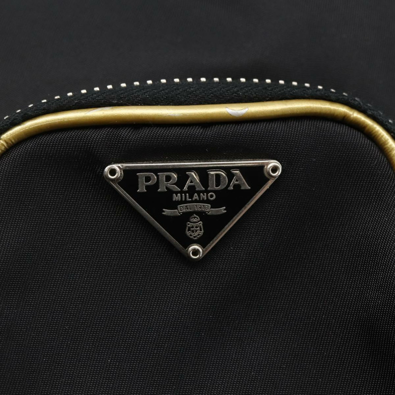 【日本直送】PRADA 尼龍手提包 黑色 銀色 正品 147526-17