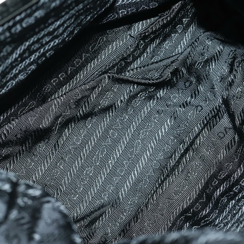 【日本直送】PRADA 單肩包 尼龍 黑色 銀色 正品 147531-10
