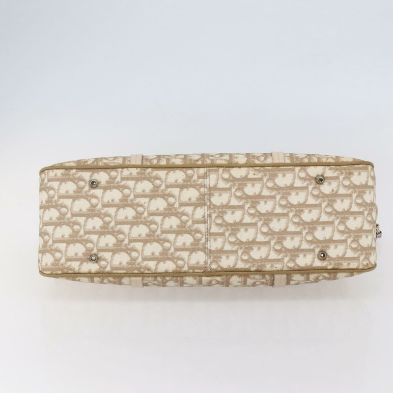 【日本直送】Christian Dior Trotter帆布浪漫手提包 PVC米色銀色 正品 147501-4