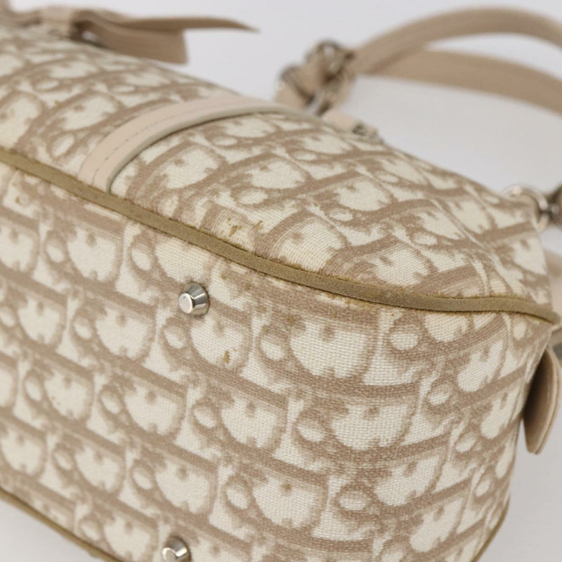 【日本直送】Christian Dior Trotter帆布浪漫手提包 PVC米色銀色 正品 147501-8
