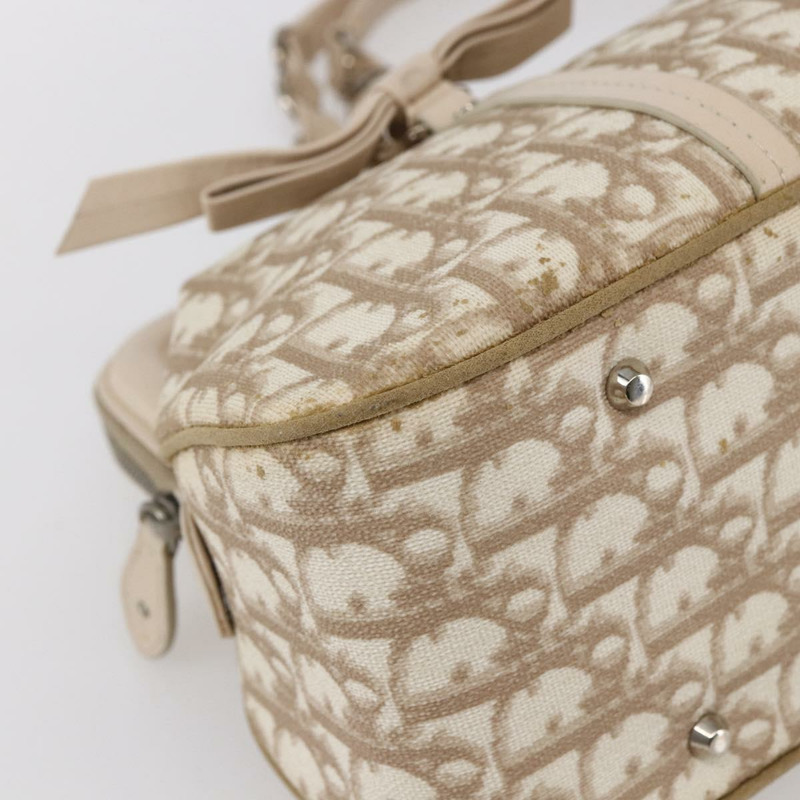 【日本直送】Christian Dior Trotter帆布浪漫手提包 PVC米色銀色 正品 147501-13