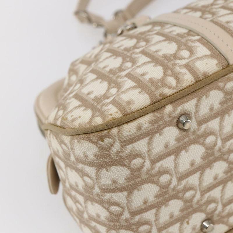 【日本直送】Christian Dior Trotter帆布浪漫手提包 PVC米色銀色 正品 147501-15