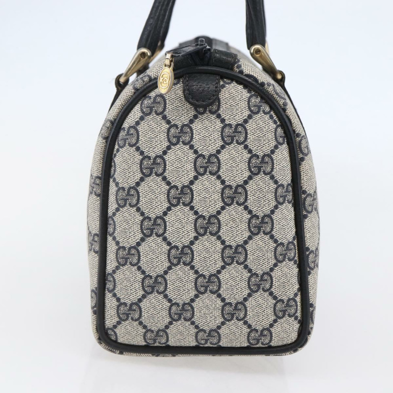 【日本直送】GUCCI GG Supreme Sherry Line 波士頓包 PVC 海軍藍 金色 40 3841 正品 147499-2