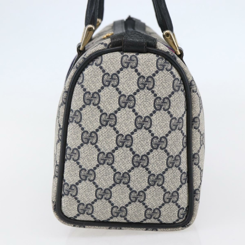 【日本直送】GUCCI GG Supreme Sherry Line 波士頓包 PVC 海軍藍 金色 40 3841 正品 147499-3