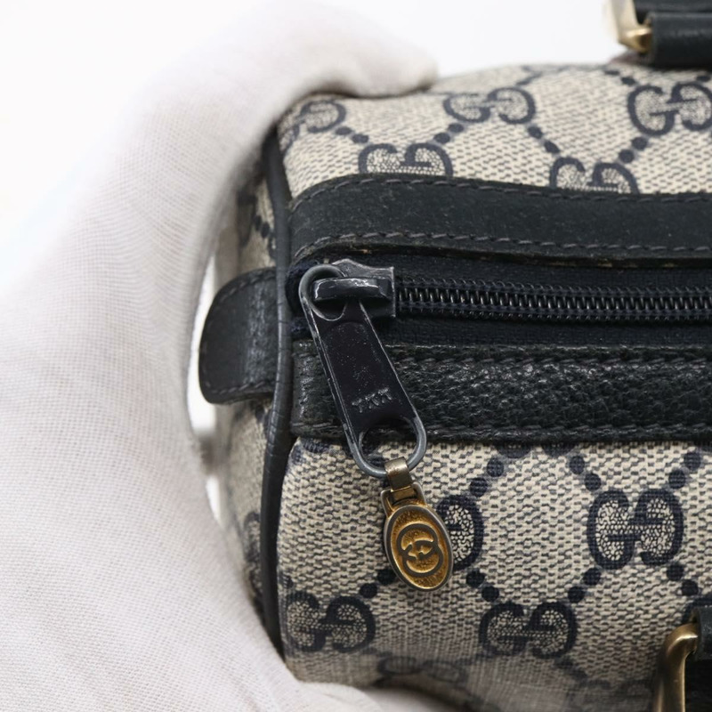 【日本直送】GUCCI GG Supreme Sherry Line 波士頓包 PVC 海軍藍 金色 40 3841 正品 147499-9