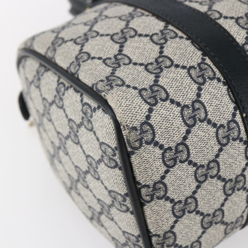 【日本直送】GUCCI GG Supreme Sherry Line 波士頓包 PVC 海軍藍 金色 40 3841 正品 147499-13