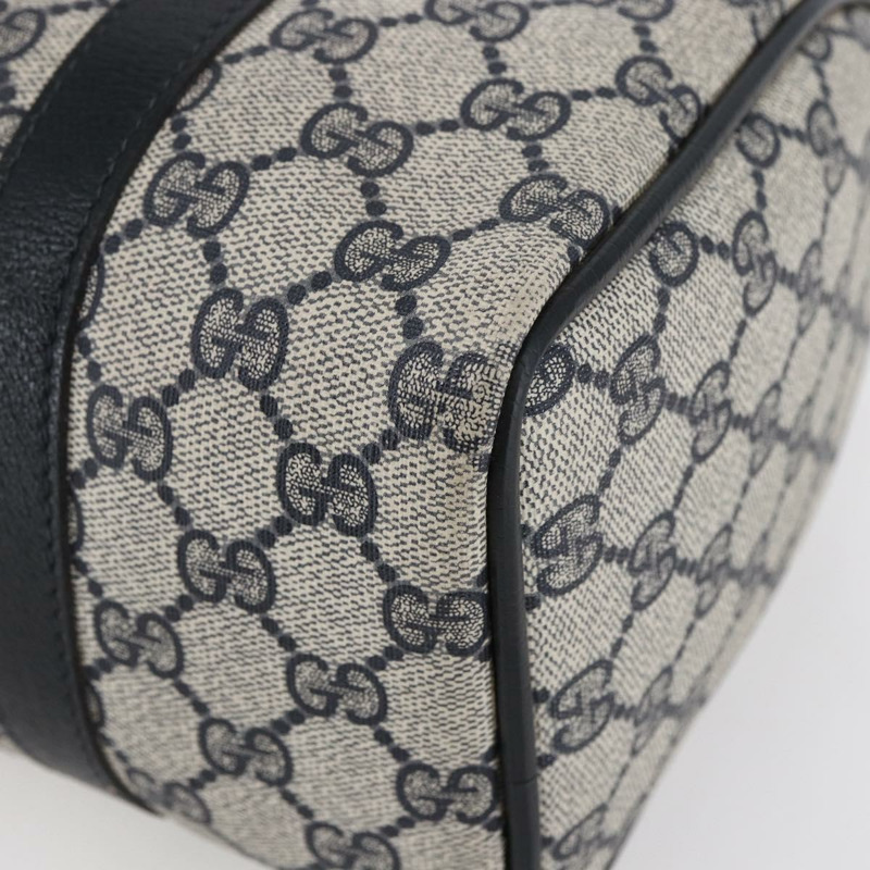 【日本直送】GUCCI GG Supreme Sherry Line 波士頓包 PVC 海軍藍 金色 40 3841 正品 147499-14