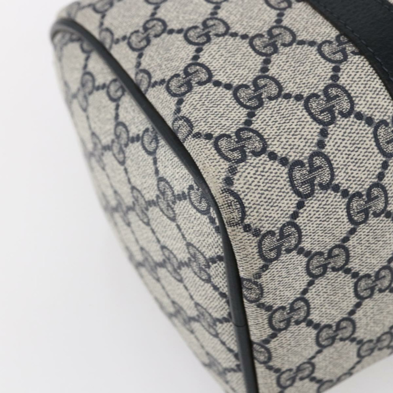 【日本直送】GUCCI GG Supreme Sherry Line 波士頓包 PVC 海軍藍 金色 40 3841 正品 147499-15