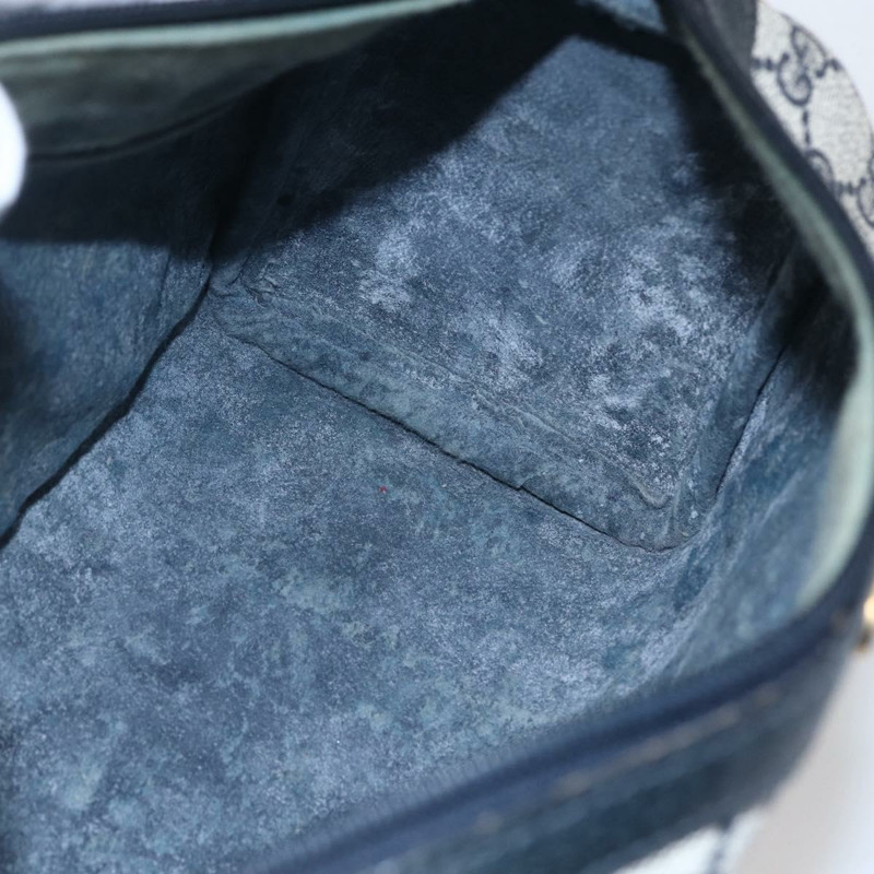 【日本直送】GUCCI GG Supreme Sherry Line 波士頓包 PVC 海軍藍 金色 40 3841 正品 147499-18
