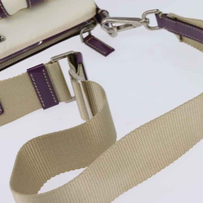 【日本直送】PRADA 單肩包 尼龍琺瑯 白色 銀色 正品 147522-6