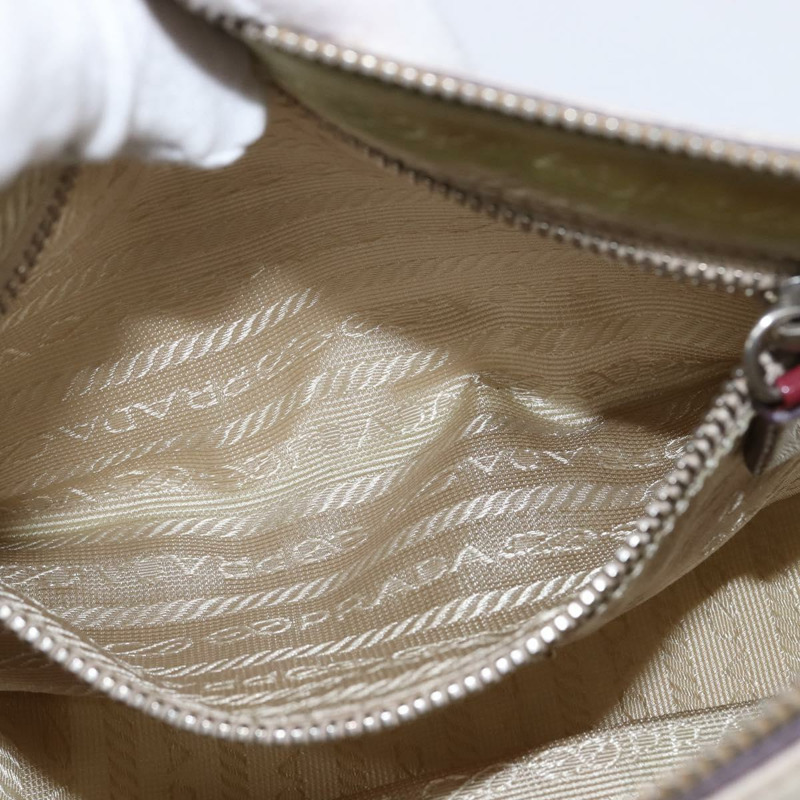 【日本直送】PRADA 單肩包 尼龍琺瑯 白色 銀色 正品 147522-20