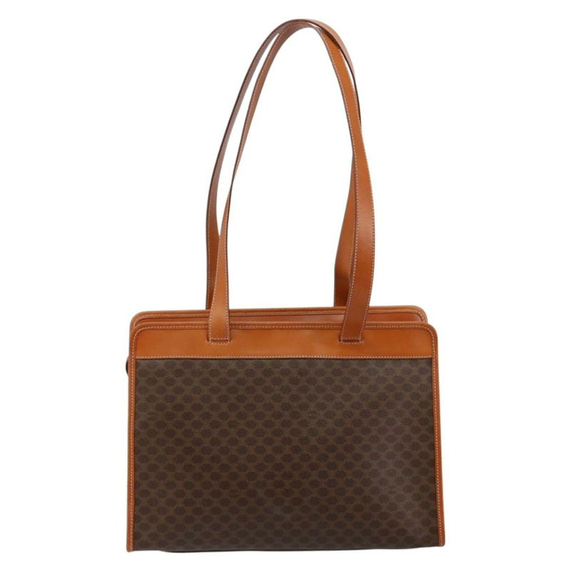 【日本直送】CELINE Macadam帆布托特包 PVC皮革 棕色 金色 正品 ep11322-1